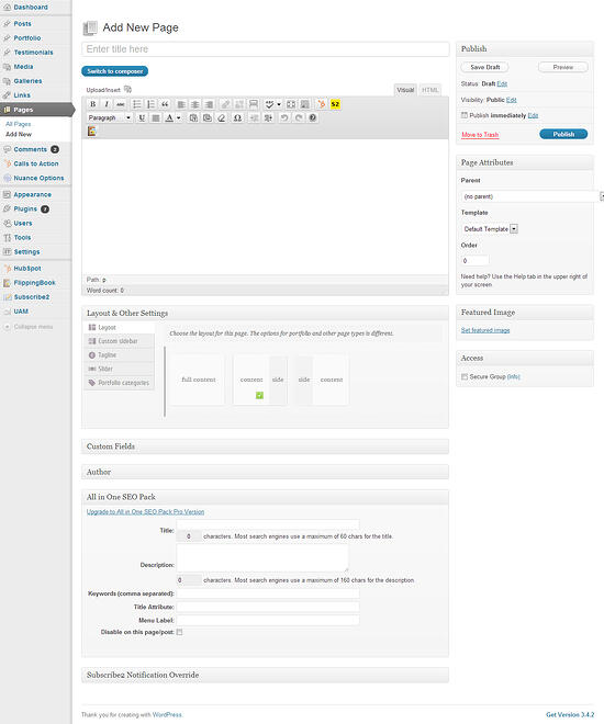 HubSpot vs. Wordpress