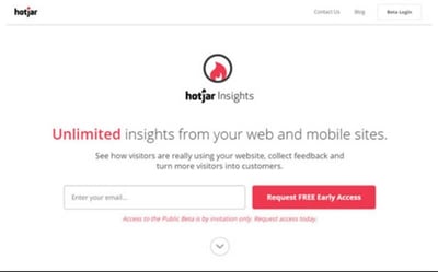 SaaS marketing Hotjar Request early access-1