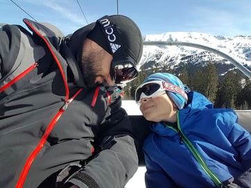 Elie-and-Junior-Ski-in-Courchevel